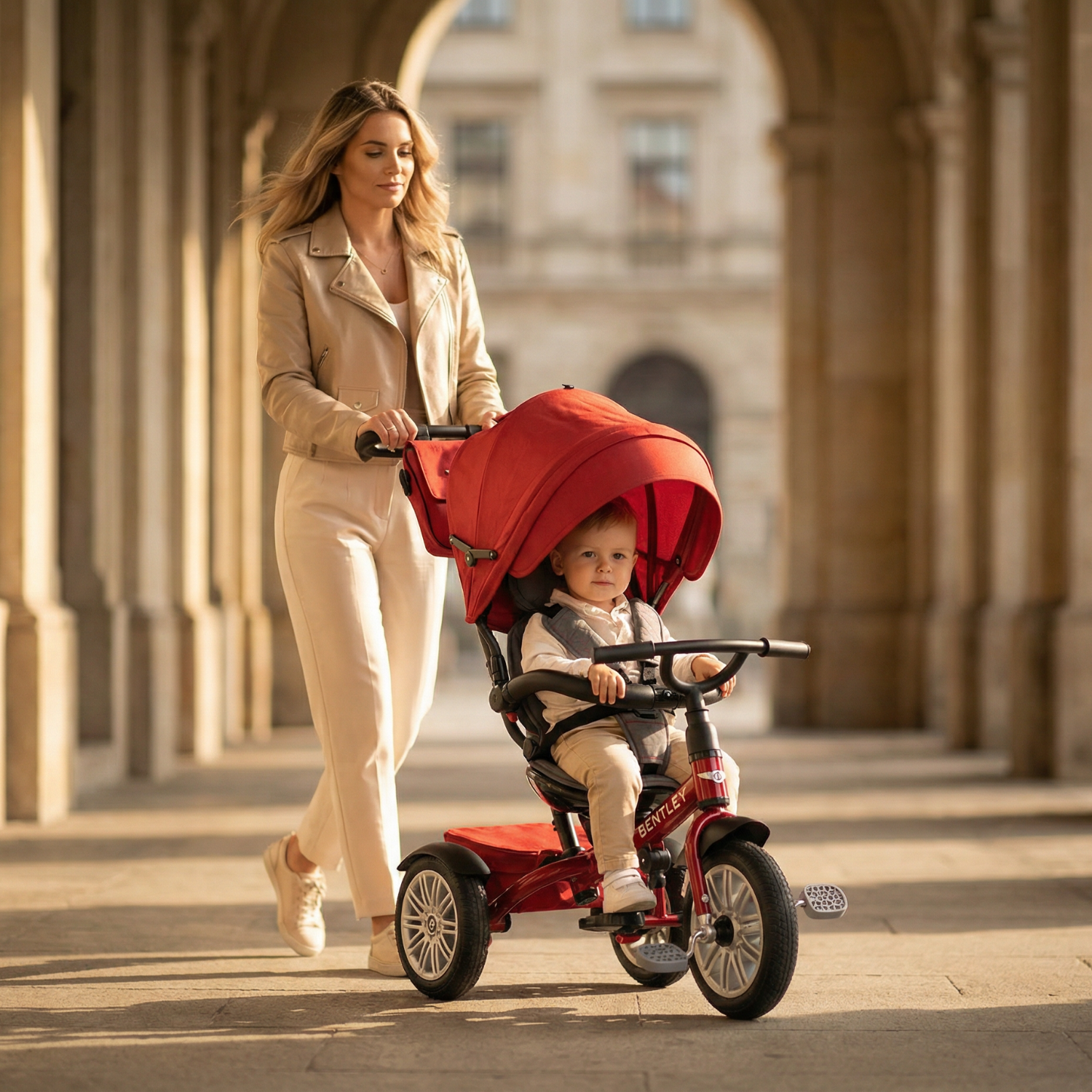 DRAGON RED BENTLEY 6 IN 1 STROLLER TRIKE