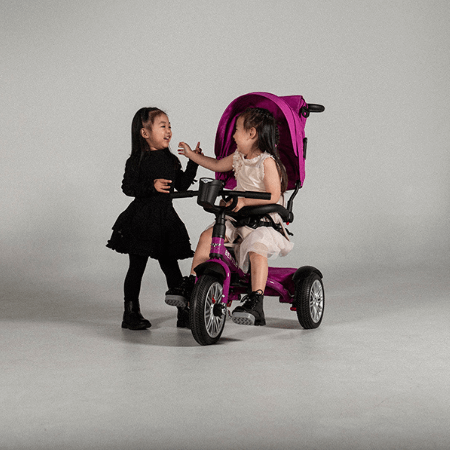 FUCHSIA PINK BENTLEY 6 IN 1 STROLLER TRIKE