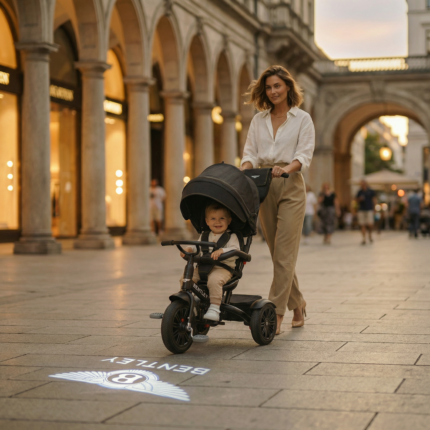 Bentley Logo Light Projector for 6-in-1 Stroller Trike