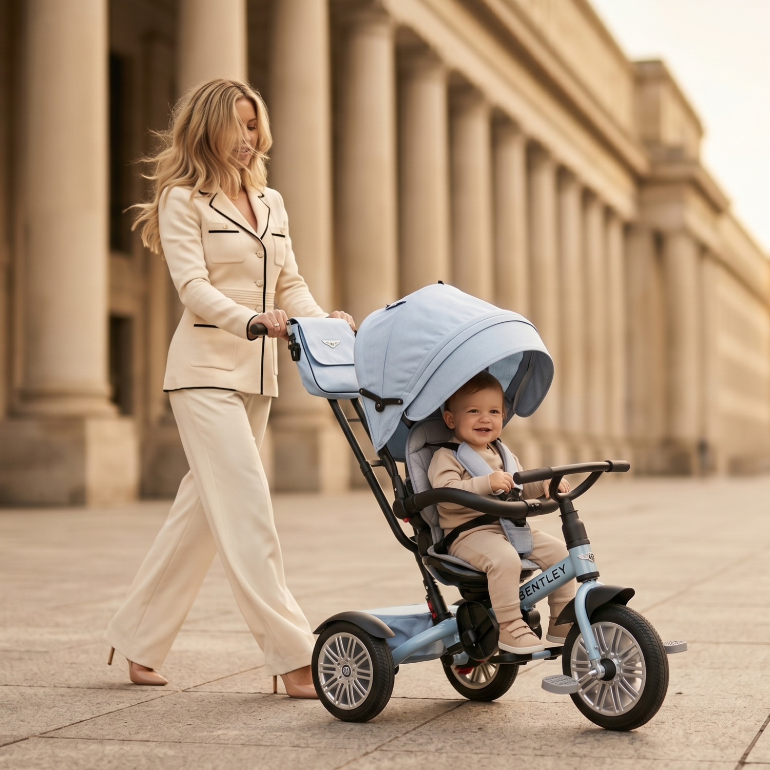 JETSTREAM BLUE BENTLEY 6 IN 1 STROLLER TRIKE