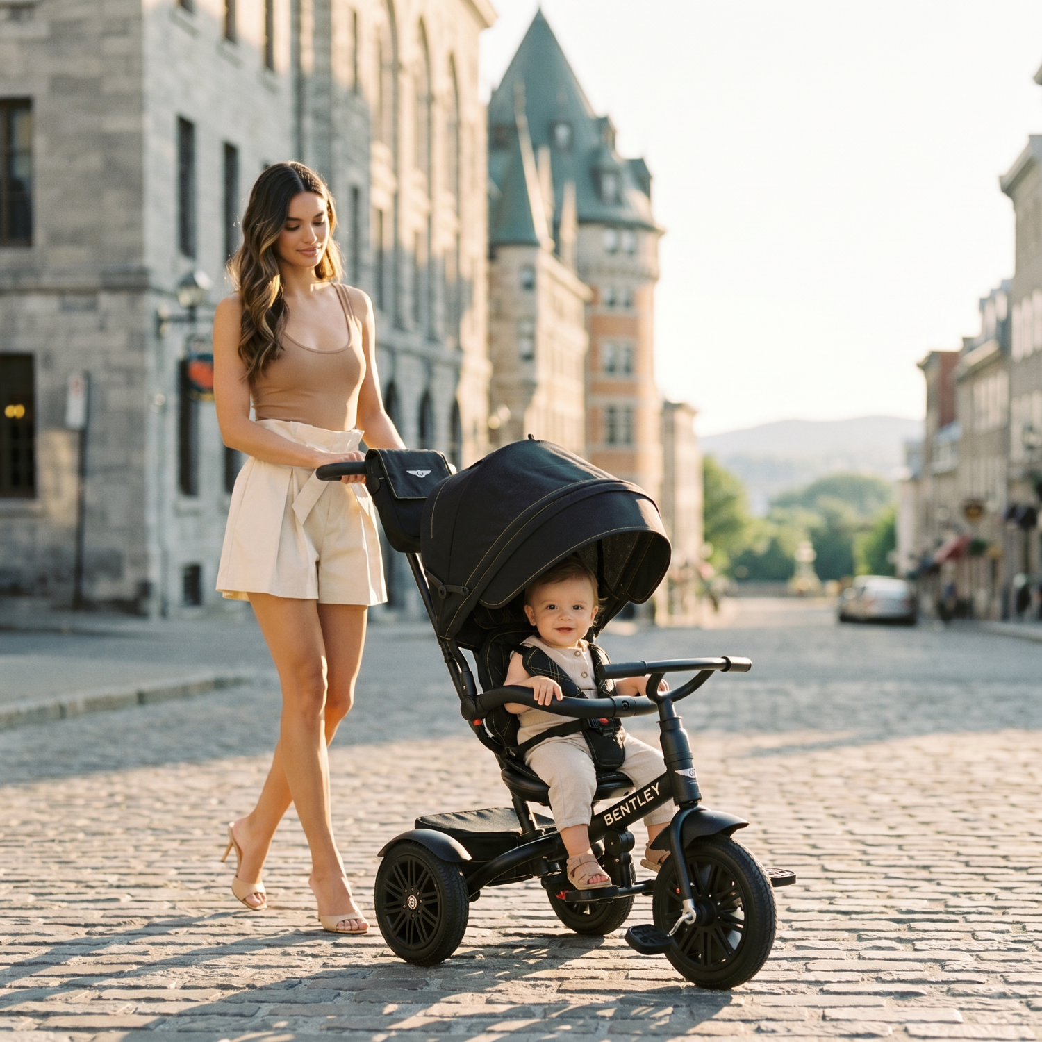 ONYX BLACK BENTLEY 6 IN 1 STROLLER TRIKE
