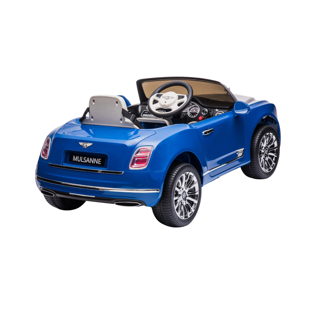 12V Bentley Mulsanne Electric Ride On Car with Remote Control Suspension MP3 Horn LED Lights for Kids Blue