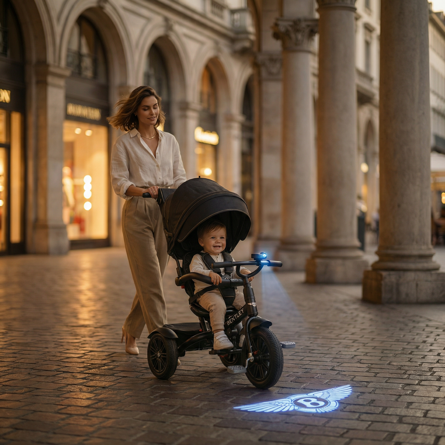 Bentley Logo Light Projector for 6-in-1 Stroller Trike