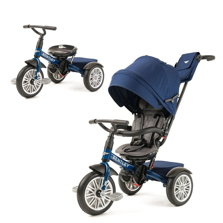 SEQUIN BLUE BENTLEY 6 IN 1 STROLLER TRIKE